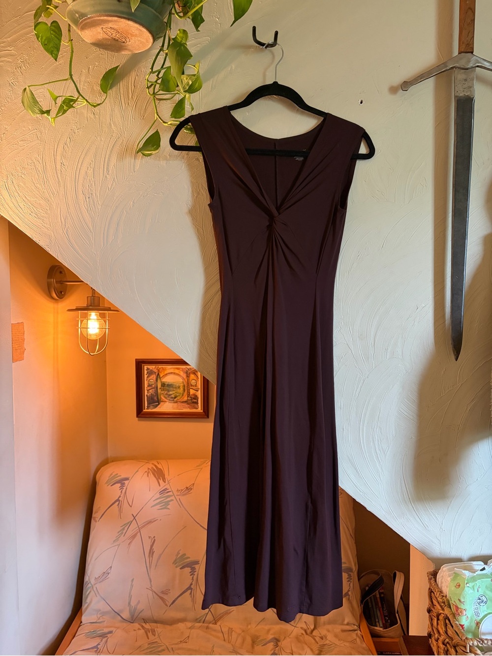 Patagonia maroon purple tie dress